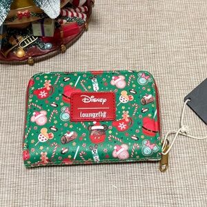 Loungefly Disney Mickey Mouse Holiday Treats Mini Zipper Wallet